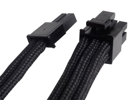 SilverStone PP07 - Virran jatkokaapeli - 8-nastainen PCIe-virta (naaras) - 8-nastainen PCIe-virta (6+2) (uros) - 25 cm - musta