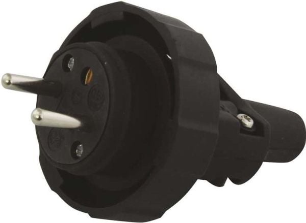 Emos Kumipistoke 10/16A 250V 2P + Z IP65 musta (P0037)