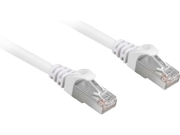 Sharkoon - Koblingskabel - RJ-45 (hann) til RJ-45 (hann) - 2 m - CAT 6a - hvit