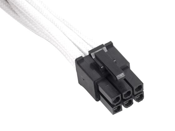 SilverStone PP07 - Förlängningskabel för ström - 6-stifts PCIe-ström (hona) till 6-stifts PCIe-ström (hane) - 25 cm - vit
