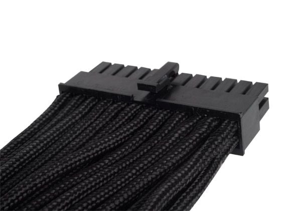 SilverStone PP07 - Förlängningskabel för ström - 24-pin ATX (hona) till 24-pin ATX (hane) - 30 cm - svart