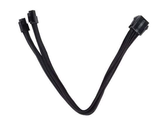 SilverStone PP07 - Strømforlengelseskabel - 8-pins EPS12V (hunn) til 8-pins EPS12V (hann) - 30 cm - svart