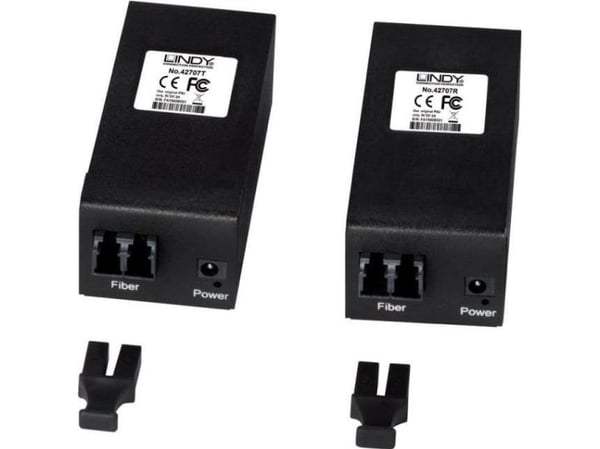 Lindy 42707, AV-sender og -mottaker, 200 m, Koblet med ledninger (ikke trådløs), Svart