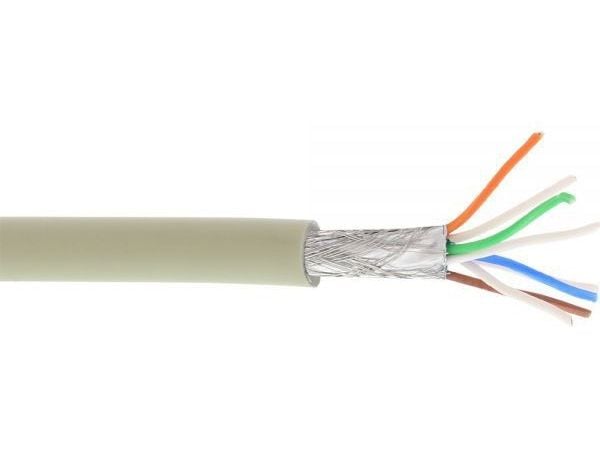 InLine 76899, 100 m, Cat6a, S/FTP (S-STP), RJ-45, RJ-45, Grå