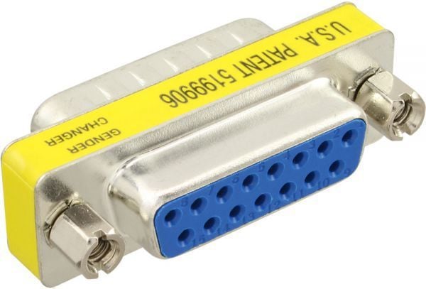 InLine 47719, VGA (D-sub) female, 15 pin Sub-D, Silver
