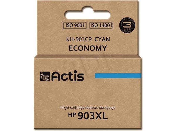Actis KH-903CR, Høyt (XL) utbytte, Cyan, Fargestoffbasert blekk, 12 ml, 1 stykker, Enkeltpakke