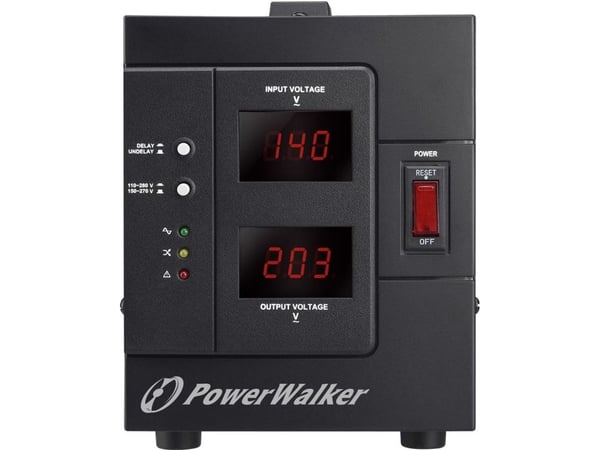PowerWalker AVR 2000 SIV FR, 110 - 280 V, 2 kVA, 1600 W, 2 AC-utganger, Type E, 502 J