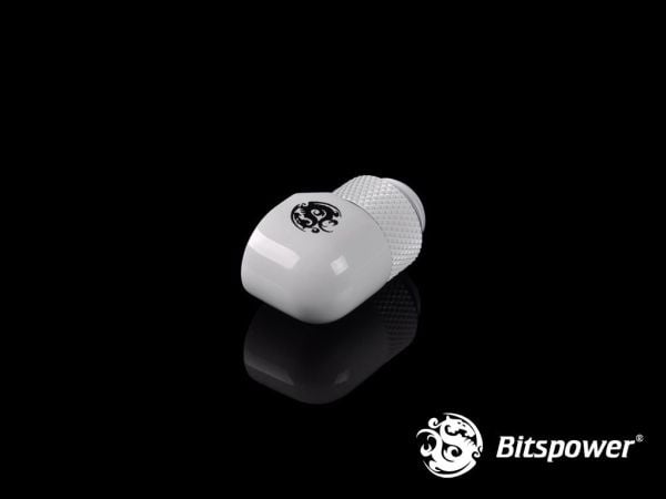 Bitspower - Vinkelutvider for væskekjølesystem - rotary 90-degree IG1/4" - deluxe white