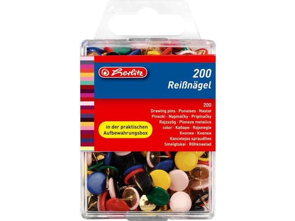 Herlitz värilliset nastat 200 kpl.