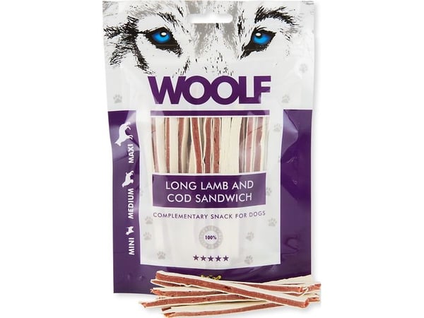 WOOLF 100 g soft lamb and cod sandwich long