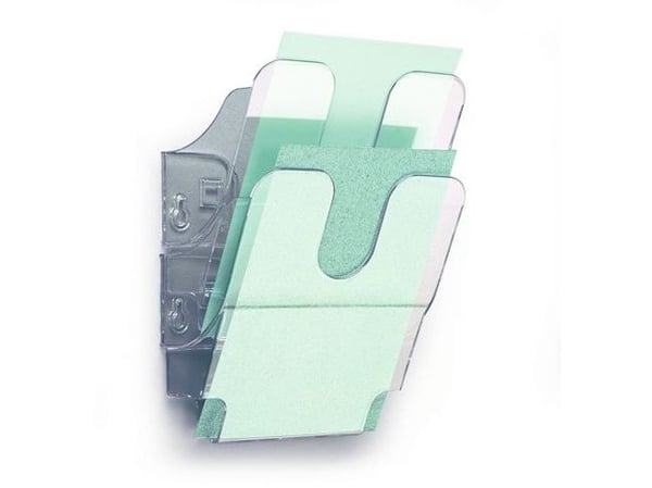DURABLE FLEXIPLUS - Literaturholder - veggmonterbar - 2 rom - for A5 - gjennomsiktig