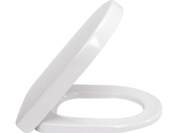 Villeroy & Boch 9M68S101, Avlang, Hardt toalettsete, Hvit, Rustfritt stål, Termoset