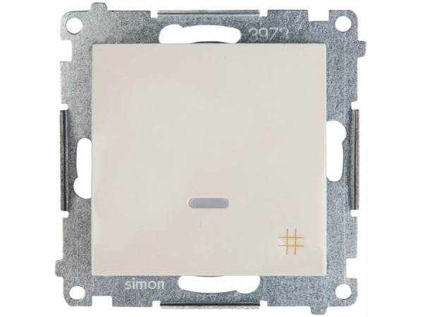 Kontakt-Simon DW7L.01/41, Muovi, Valkoinen, IP20, IP44, 250 V, 10 A, 75 mm