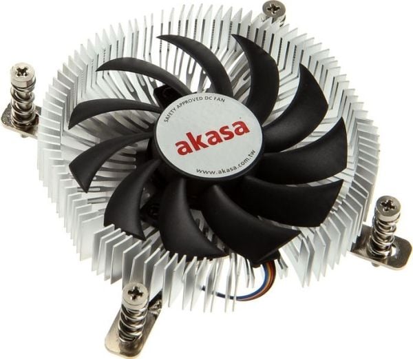 Akasa AK CC7129BP01 - Prosessorkjøler - (for: LGA775, LGA1156, LGA1155, LGA1150) - aluminium - 75 mm