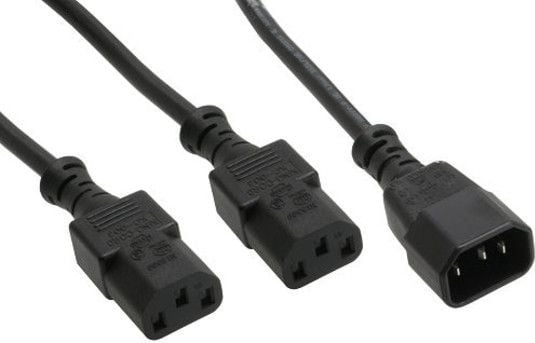 InLine 4043718012893, 1,8 m, C14 liitin, 2 x C13 liitin