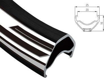 Alexrims Felg MTB SC PRO 29"x32otw. Tubeless Ready H. bremseskive kapslet svart (ALX-SC-PRO-2928)