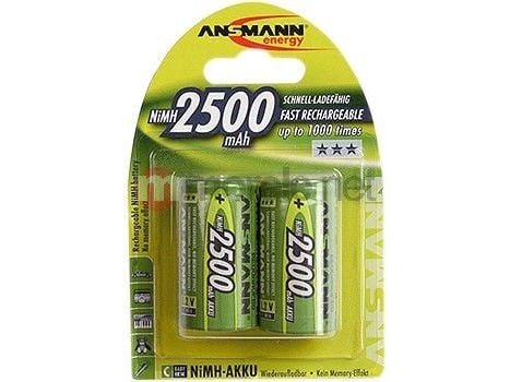 ANSMANN - Akku 2 x C - NiMH - (ladattava) - 2500 mAh