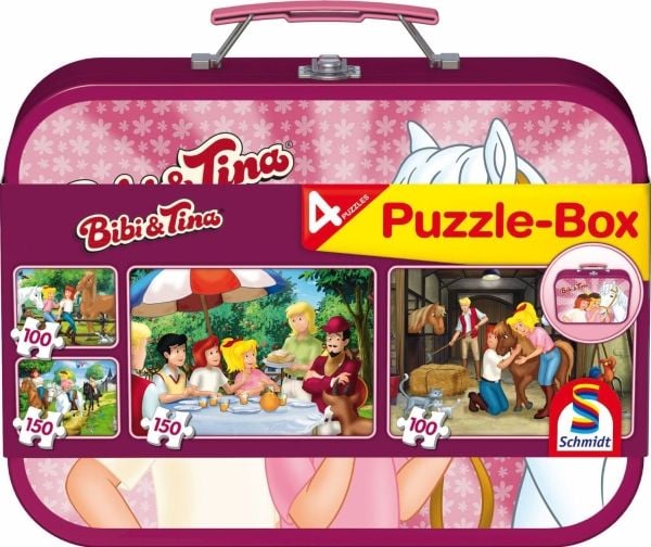 Schmidt Spiele Bibi & Tina puslespillboks i metallkoffert (56509)
