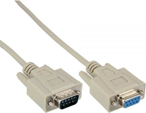InLine 4043718035601, Beige, 20 m, DB-9, DB-9, Hankjønn, Hunkjønn