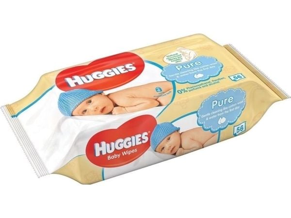 Huggies Pure, 56 styck, Plastpåse