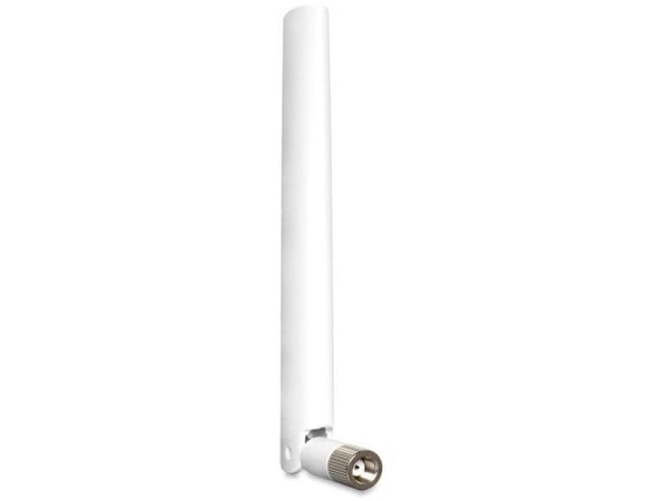 Delock WLAN RP-SMA - Antenne - Wi-Fi - 2 dBi (for 2400 MHz - 2500 MHz), 4 dBi (for 5100 MHz - 5875 MHz) - rundtstrålende - hvit
