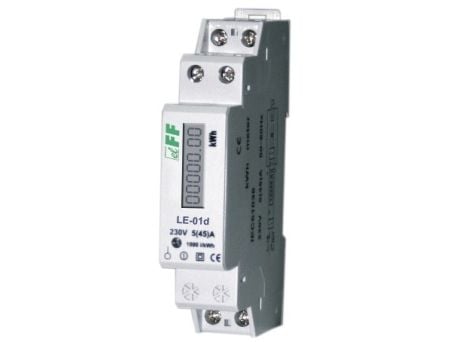 Sähkömittari MID-yhteensopiva 1-vaiheinen 5/45A 230V LCD-näytöllä LE-01D