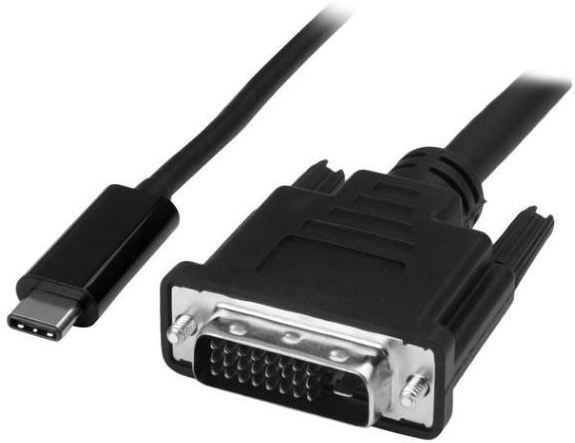 MicroConnect - Adapterkabel - dobbeltlenke - 24 pin USB-C hann til DVI-D hunn - 1.8 m - svart - 1080p støtte 60 Hz