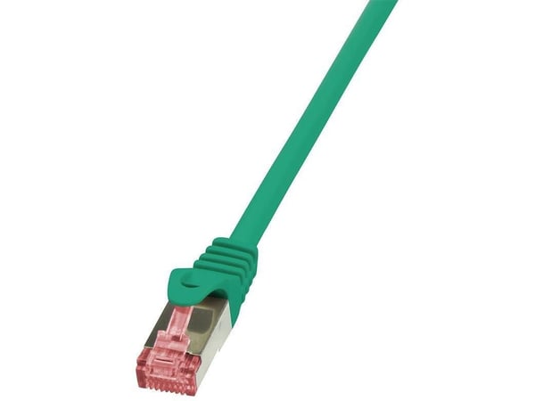 LogiLink PrimeLine - Koblingskabel - RJ-45 (hann) til RJ-45 (hann) - SFTP, PiMF - CAT 6 - med støvel, halogenfri, uten hindringer - grønn