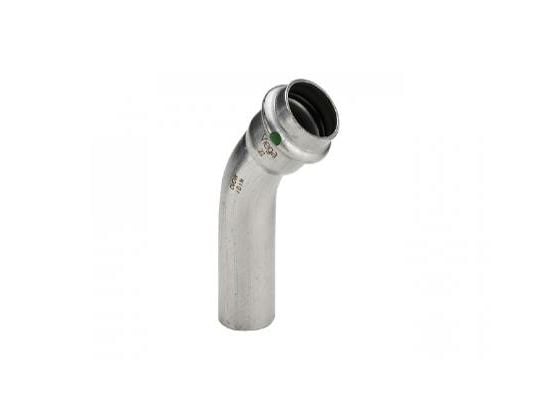 VIEGA Inox bøjning 45 grader 28 mmInox, rustfri stålmuffe/nippel, SC-Contur