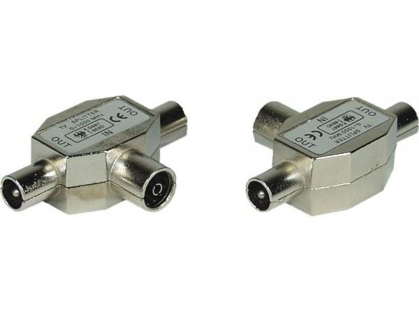 InLine 69914, 2xCoax, Coax, Silver