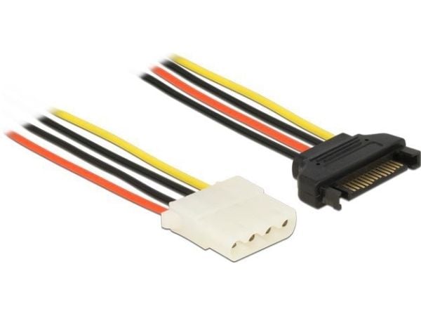 Delock - Strømadapter - 4-pin intern strøm (hunn) til SATA-strøm (hann) - 20 cm