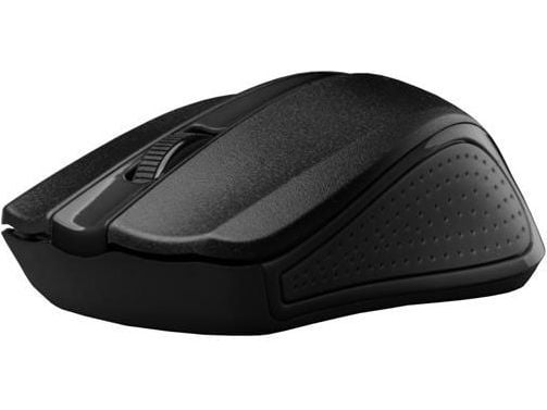 C-TECH WLM-01, Ambidekstriøs, Optisk, RF kabel-fri, 1200 DPI, Sort