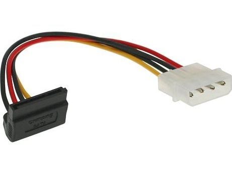 InLine SATA-strømadapterkabel til 4-pinners Molex vinklet opp