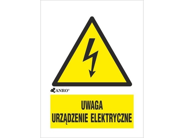 ANRO varningsskylt elektrisk utrustning 148 x 210 mm (10EOA/Q4/F)