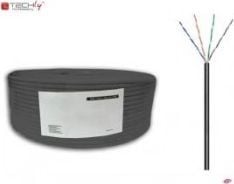 Techly ITP7-UTP-0100LO, 100 m, Cat5e, U/UTP (UTP), musta