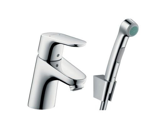 Bidétarmatur Focus m/bruser, krom