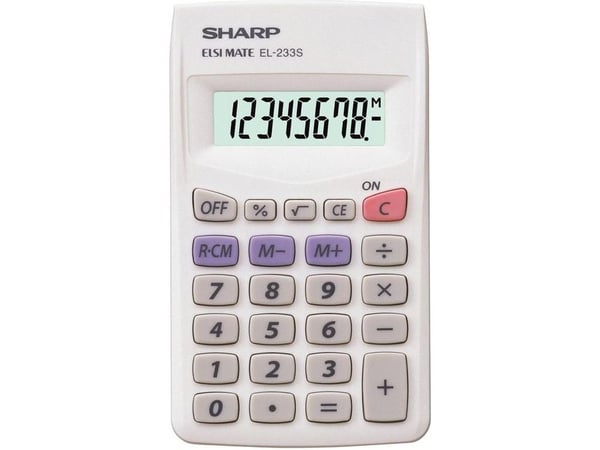Sharp EL-233S, 8 siffror