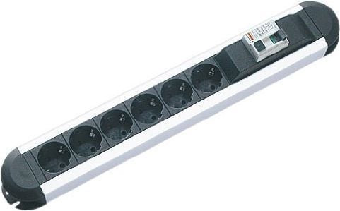 Bachmann PRIMO, 1,75 m, Sisätila, Alumiini, Musta, 6 AC-pistorasia(a), 516 mm, 71 mm