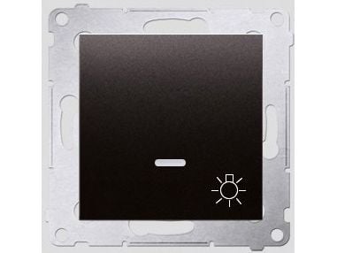 Kontakt-Simon DS1L.01/48, Trykknapkontakt, Plast, Anthracit, IP20, IP44, 250 V, 10 A