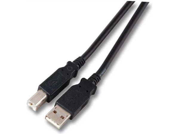 EFB Elektronik 1.8m USB 2.0 A/B, 1,8 m, USB A, USB B, USB 2.0, Hankjønn/hankjønn, Sort