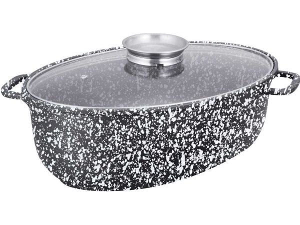 Bakke-/stekefat 8 l, grå marmor, Klausberg