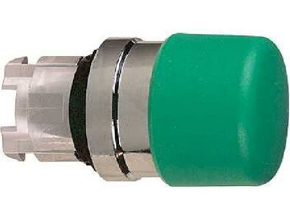 Schneider Electric ZB4BC34 Frontelement för återställbar tryckknapp (Ø) 22 mm Blank Krom, Grön 1 st