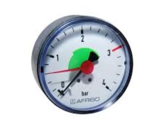 Afriso manometer for oppvarming RF 63 AX Ø=63 mm 0-4 bar 1/2" Kl. 2,5 - 63537