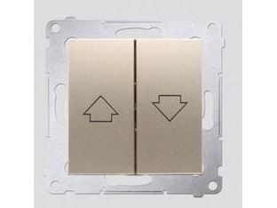 Kontakt-Simon DZP1.01/41, Tryckknappsbrytare, Plast, Vit, IP20, IP44, 250 V, 10 A