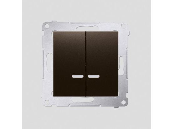 Kontakt-Simon DW5BL.01/46, Plast, Pronssi, IP20, IP44, 250 V, 10 A, 75 mm