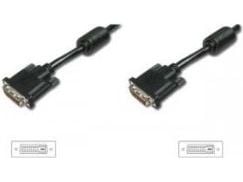 ASSMANN - DVI-kaapeli - dobbeltlink - DVI-D (han) til DVI-D (han) - 3 m - tommelskruer - sort