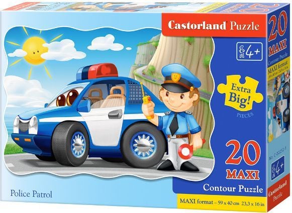 Castorland Police Patrol 20 Maxi pcs, 20 stykker, Tegneserier, 4 år