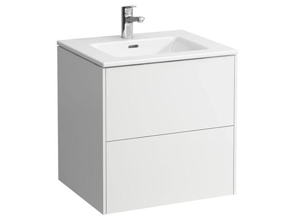 Laufen Base møbelpakke 60cm - inkl.pro-s slim HV vask.Med skuffer og hanehul mat hvid