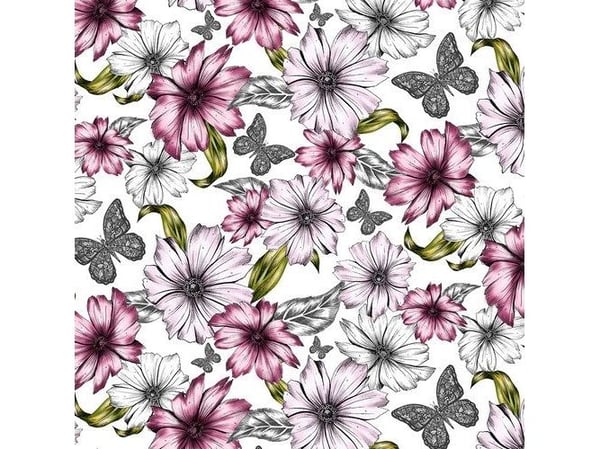 Clear Creation gratulasjonskort firkantet CL0410 etniske blomster