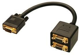 Lindy 41214, 0,18 m, VGA (D-Sub), VGA (D-Sub), Musta, Uros/naaras
